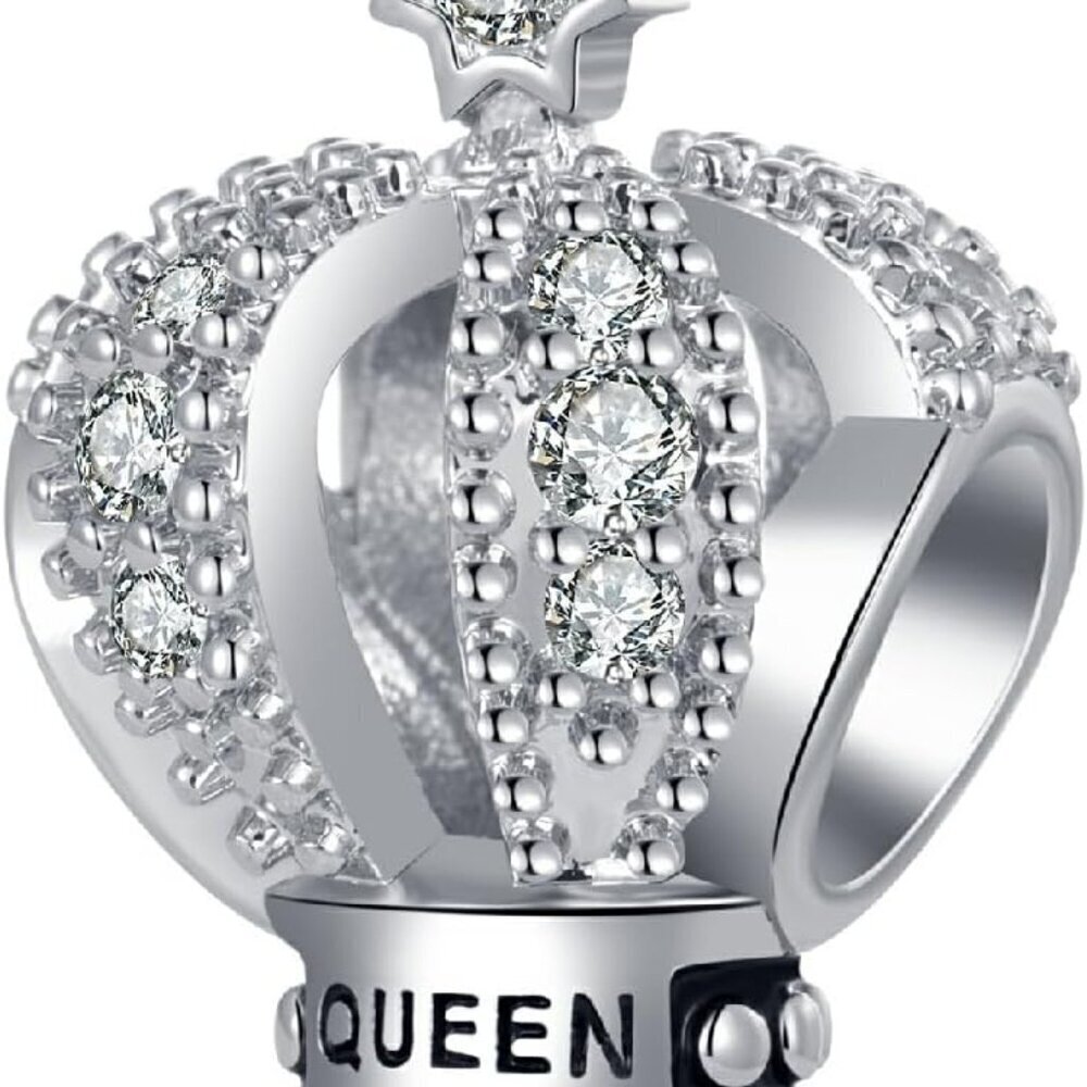 Queen Crown Charm Jewelry Copper Gift for Women Memorial Bracelet Accessory